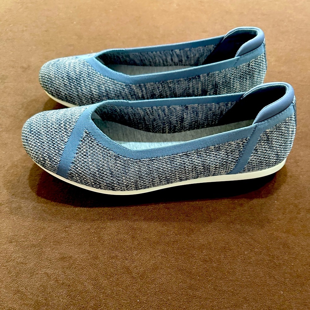 Clarks Carly Ballet Flat, women’s size 11 W, Blue